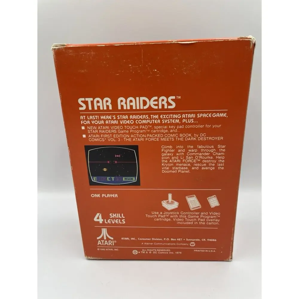 Atari 2600 Star Raiders Complete Big Box CIB & Touchpad Tested -Great Condition